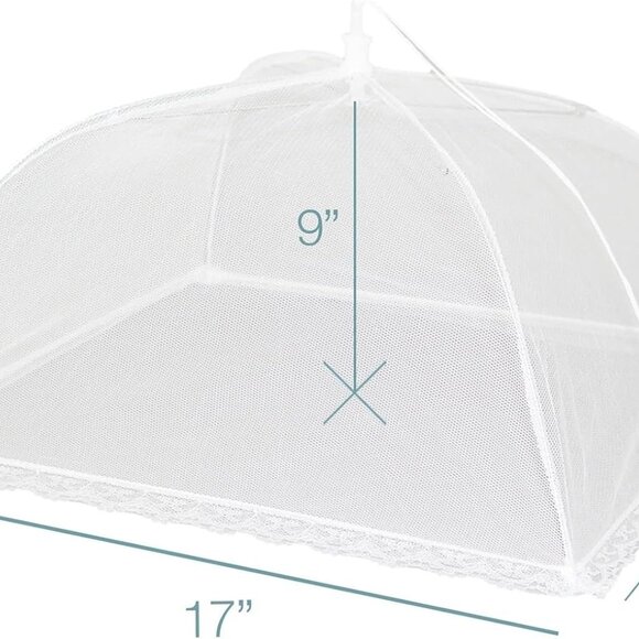 Simply Genius 6 Pack Pop-Up Mesh Food Covers - 17"x17" - White - NEW - Picture 2 of 4
